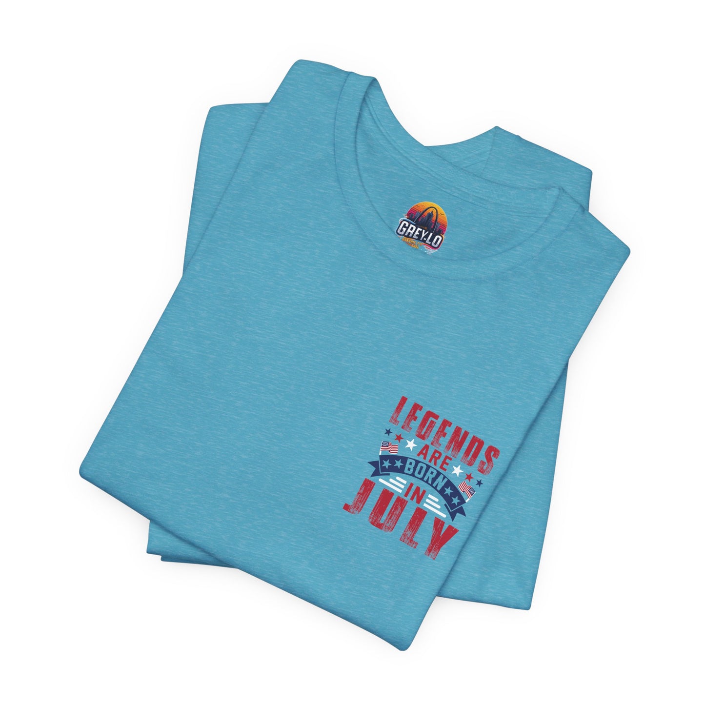 Legends Are Born in July Unisex Jersey Short Sleeve Tee Printify