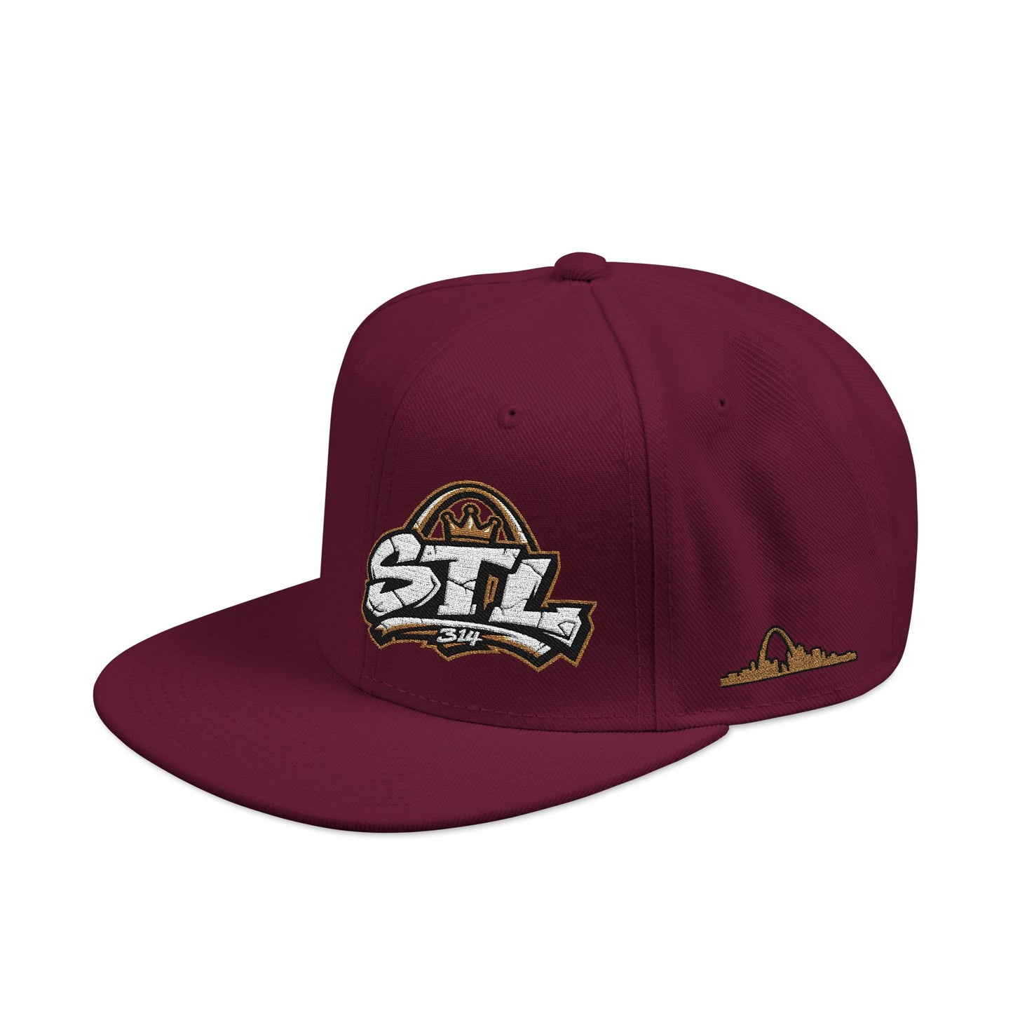 STL Embroidered Snapback Hat — St. Louis Retro Logo Cap