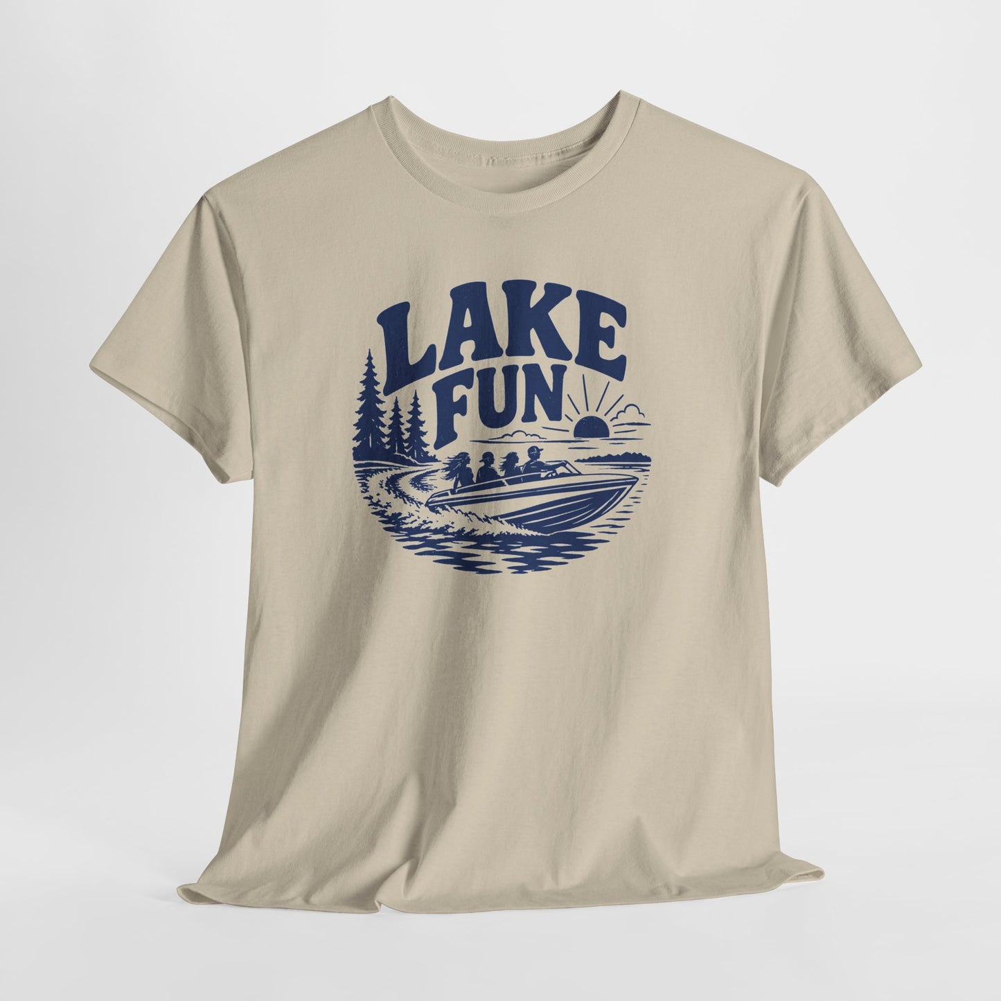 Lake Fun Boat T-Shirt — Vintage Lakeside Summer Tee