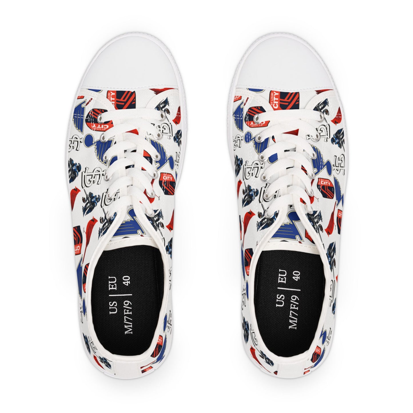 STL Sports Themed Women's Low Top Sneakers Printify