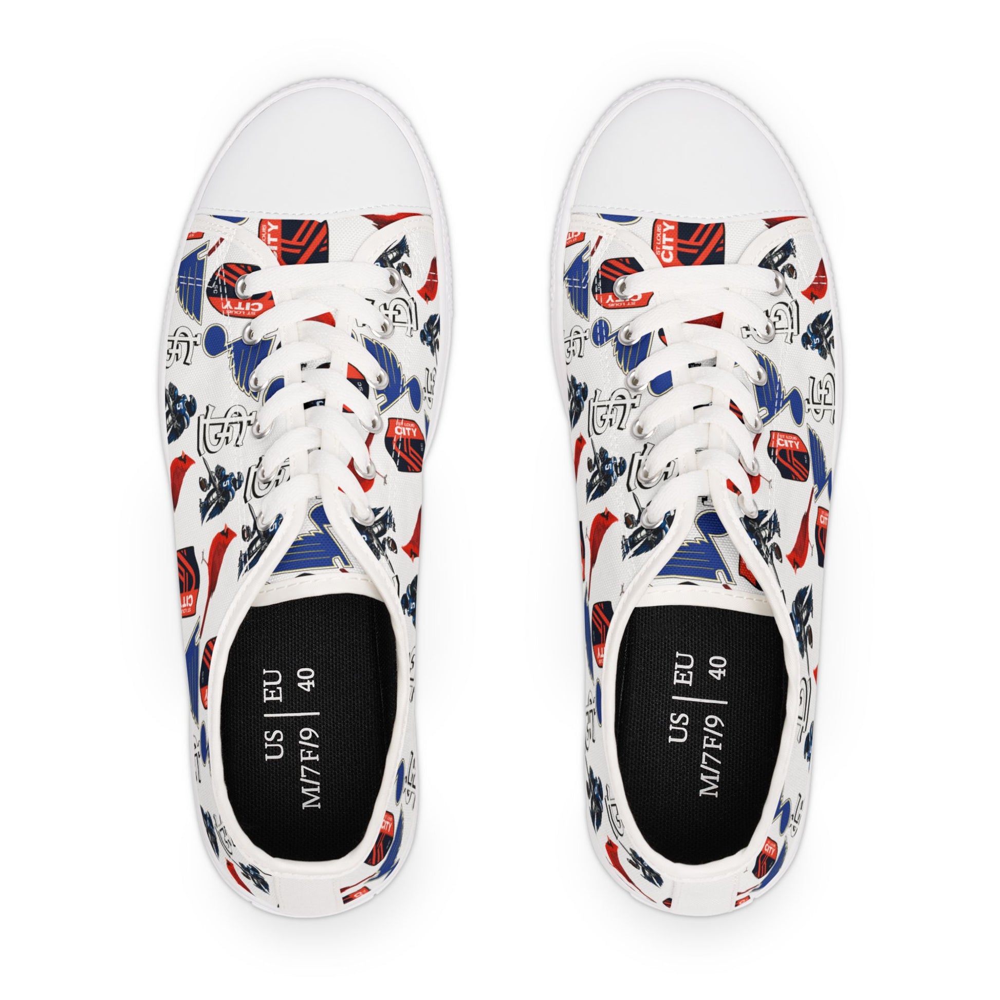 STL Sports Themed Women's Low Top Sneakers Printify