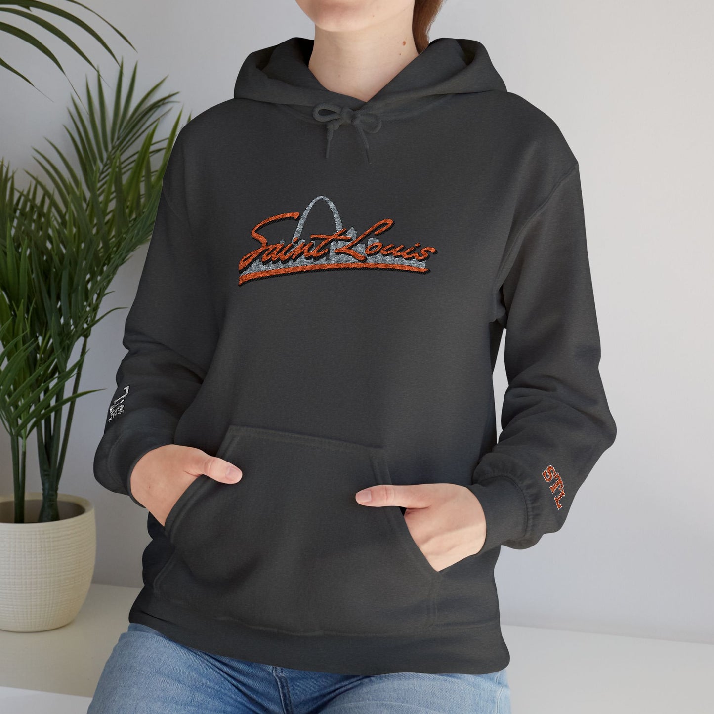 Saint Louis Embroidered Hoodie — Classic City Logo Sweatshirt