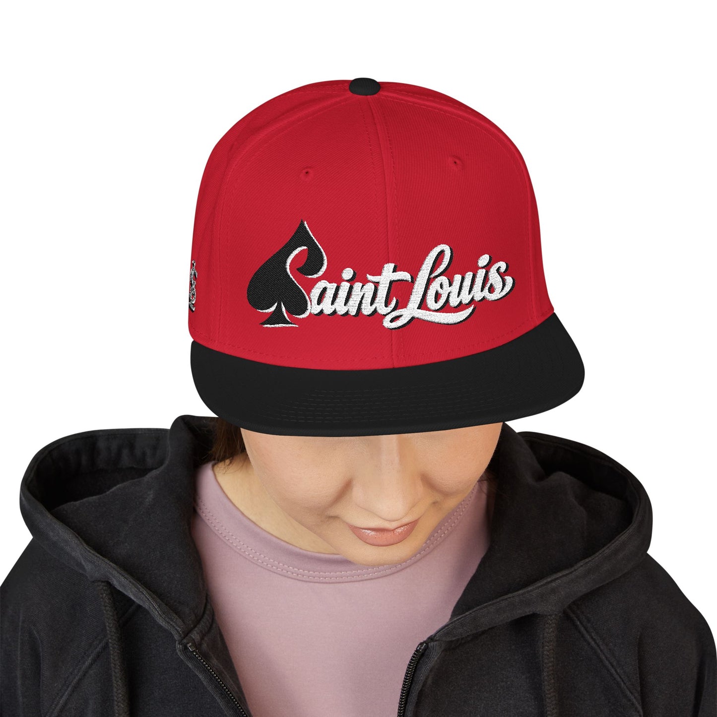 Embroidered 'Saint Louis' Snapback Hat