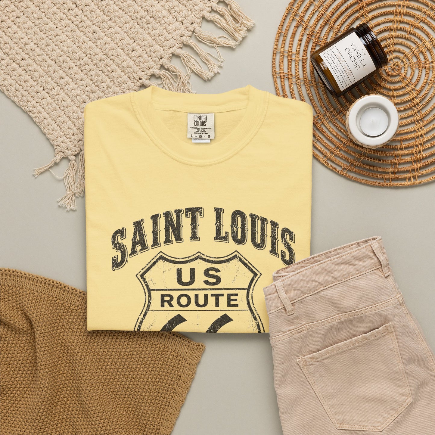 Route 66 Saint Louis Missouri T-Shirt — Vintage Road Trip Tee⚠️ Contains AI-generated models