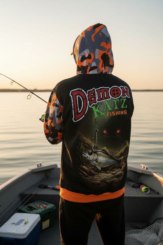 Fishing Hoodie - Demon Katz Camo Pullover
