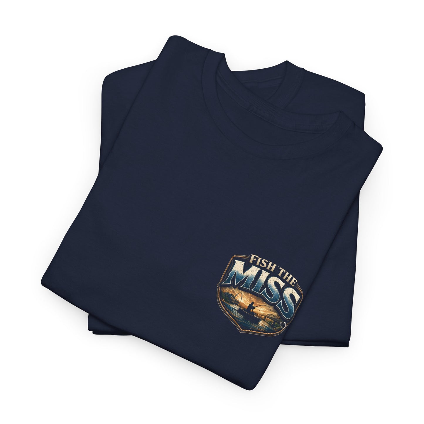Fishing T‑Shirt - "Fish the Miss" Bass Fishing Graphic Tee (Front & Back Print)