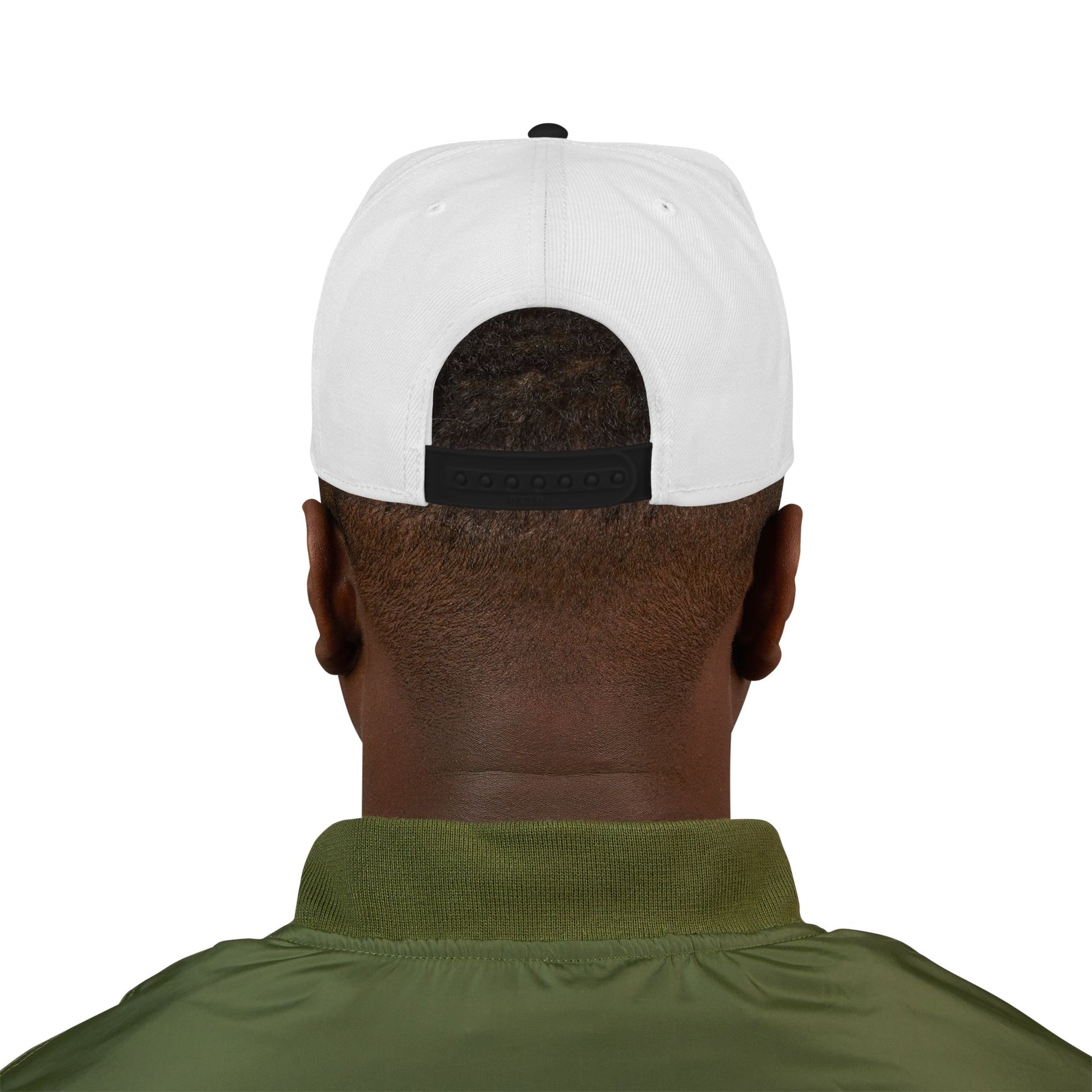 Embroidered Snapback Hat - Southside STL - White & Gold Lettering Printify