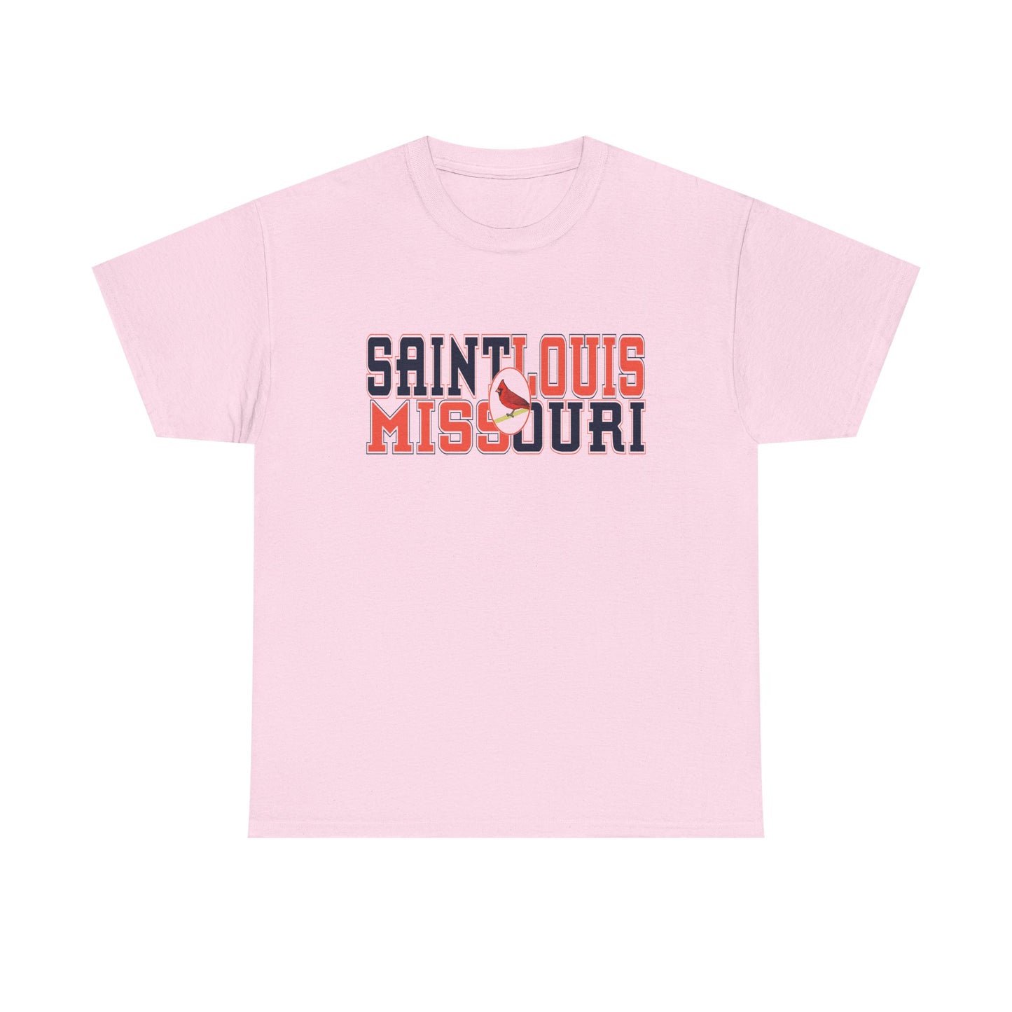 Saint Louis Tee in Red and Blue Lettering