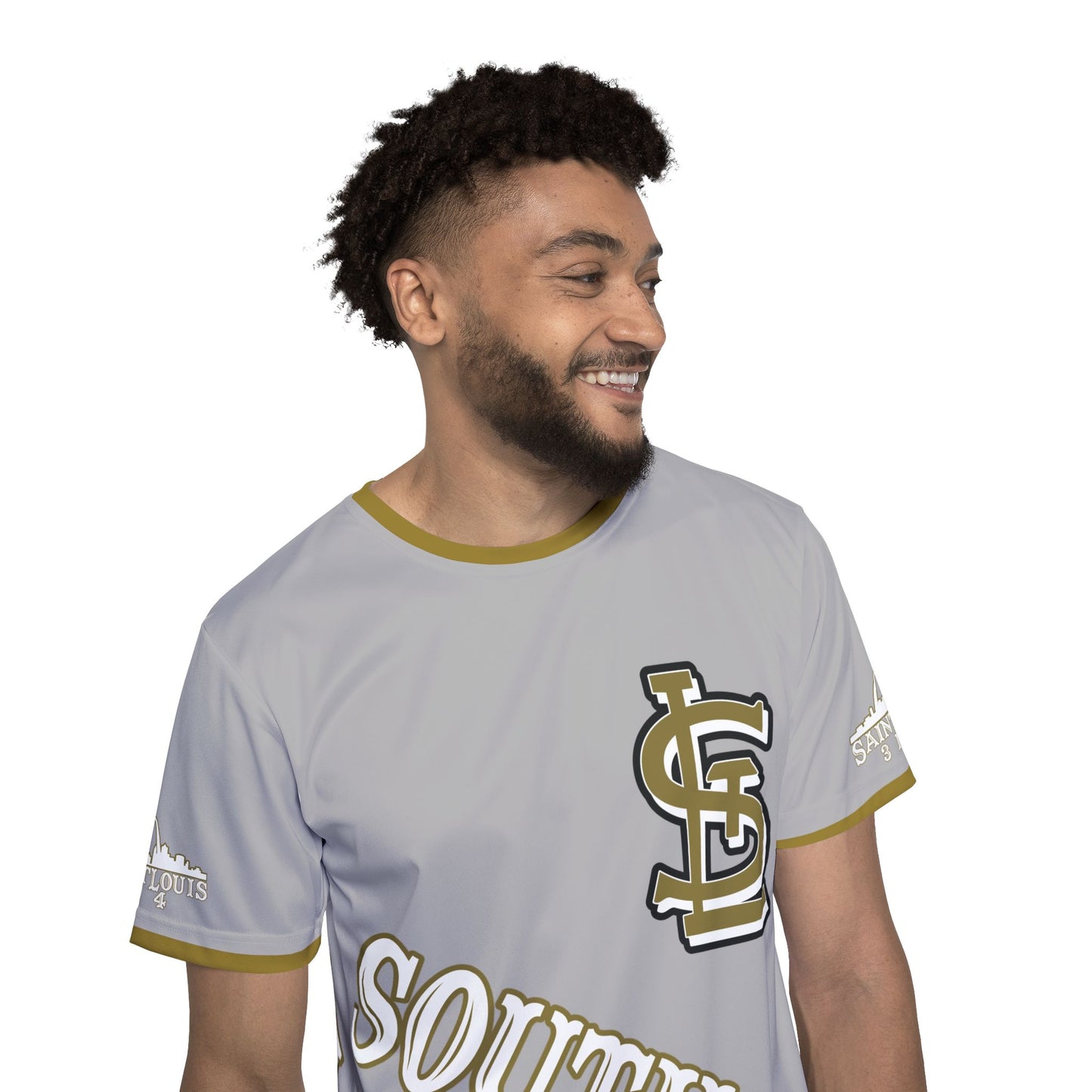 Southside STL All Over Print Sport Jersey (Light Grey)– Gold Skyline Edition