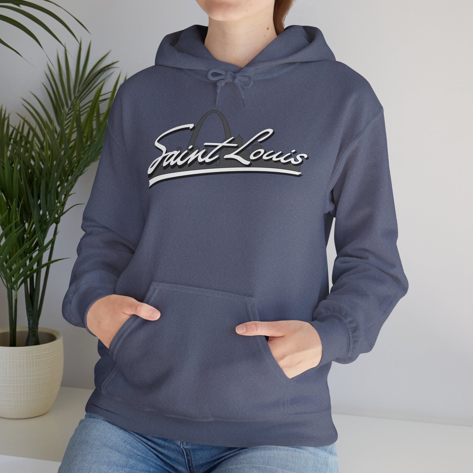 Saint Louis Graphic Hooded Sweatshirt Printify