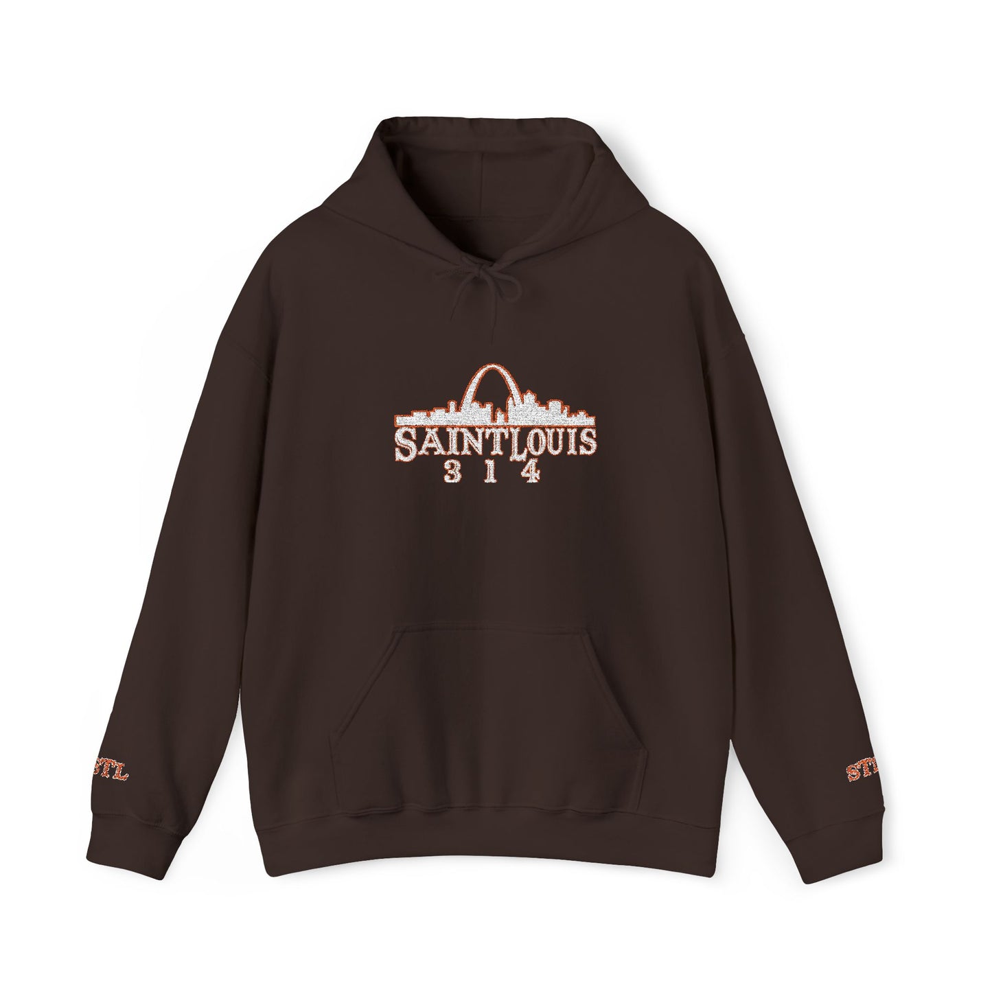 St. Louis Skyline Embroidered Hoodie Printify