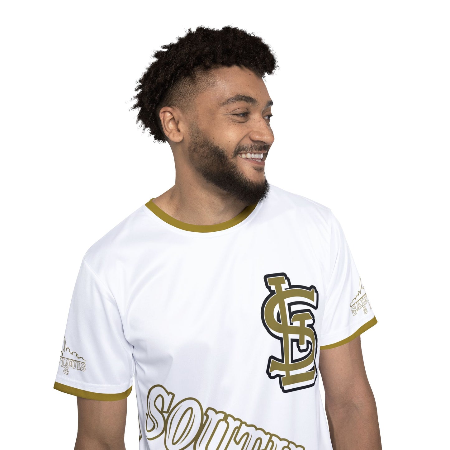 Southside STL All Over Print Sport Jersey (White)– Gold Skyline Edition