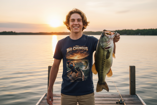 Big Chungus Fishing Tee — Funny Retro Fishing Graphic T‑Shirt
