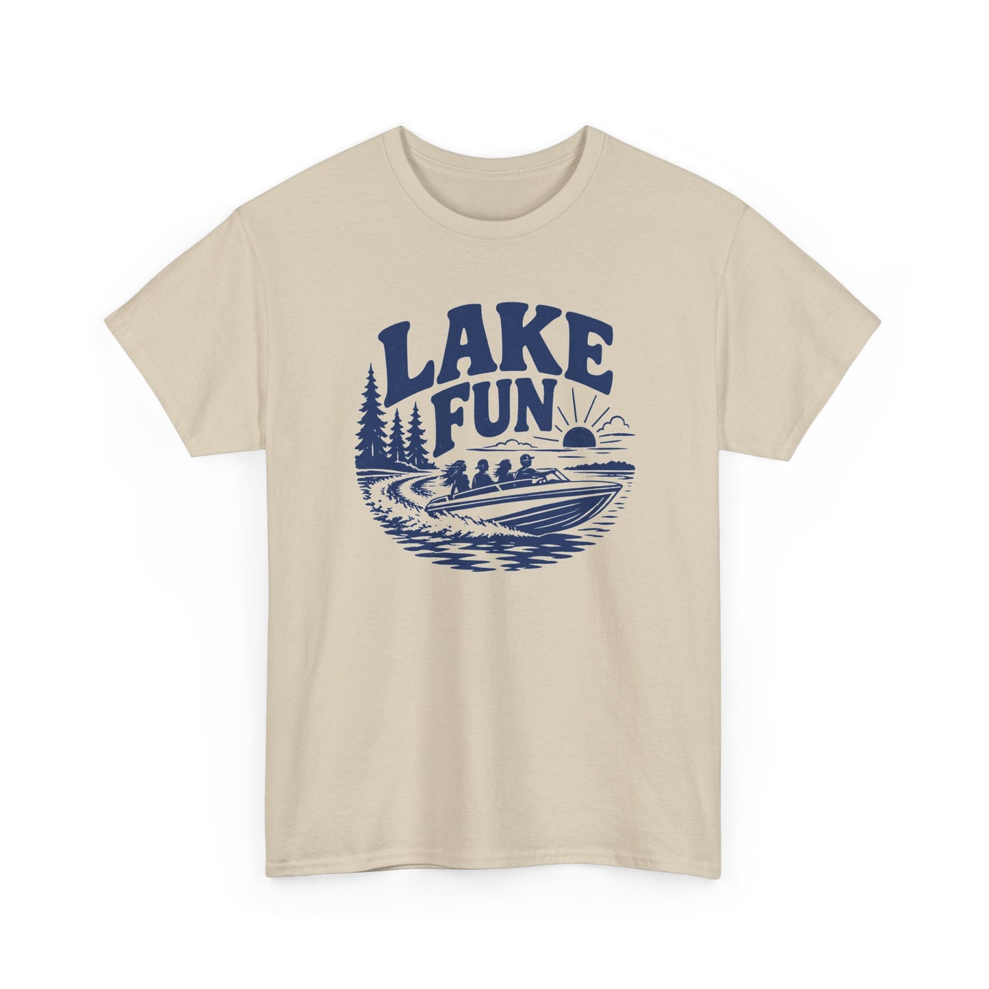 Lake Fun Boat T-Shirt — Vintage Lakeside Summer Tee