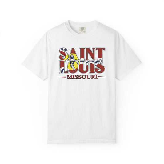 Saint Louis Missouri T-Shirt — Vintage St. Louis Flag Graphic Tee