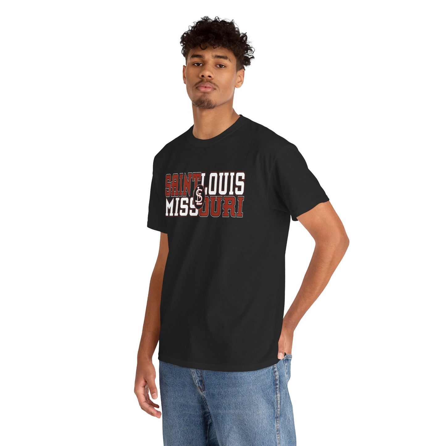 St Louis Missouri Unisex Tee in Red & White