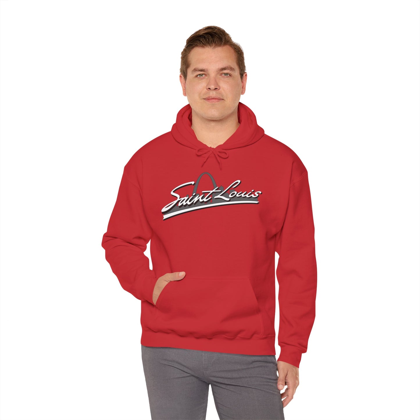 Saint Louis Graphic Hooded Sweatshirt Printify