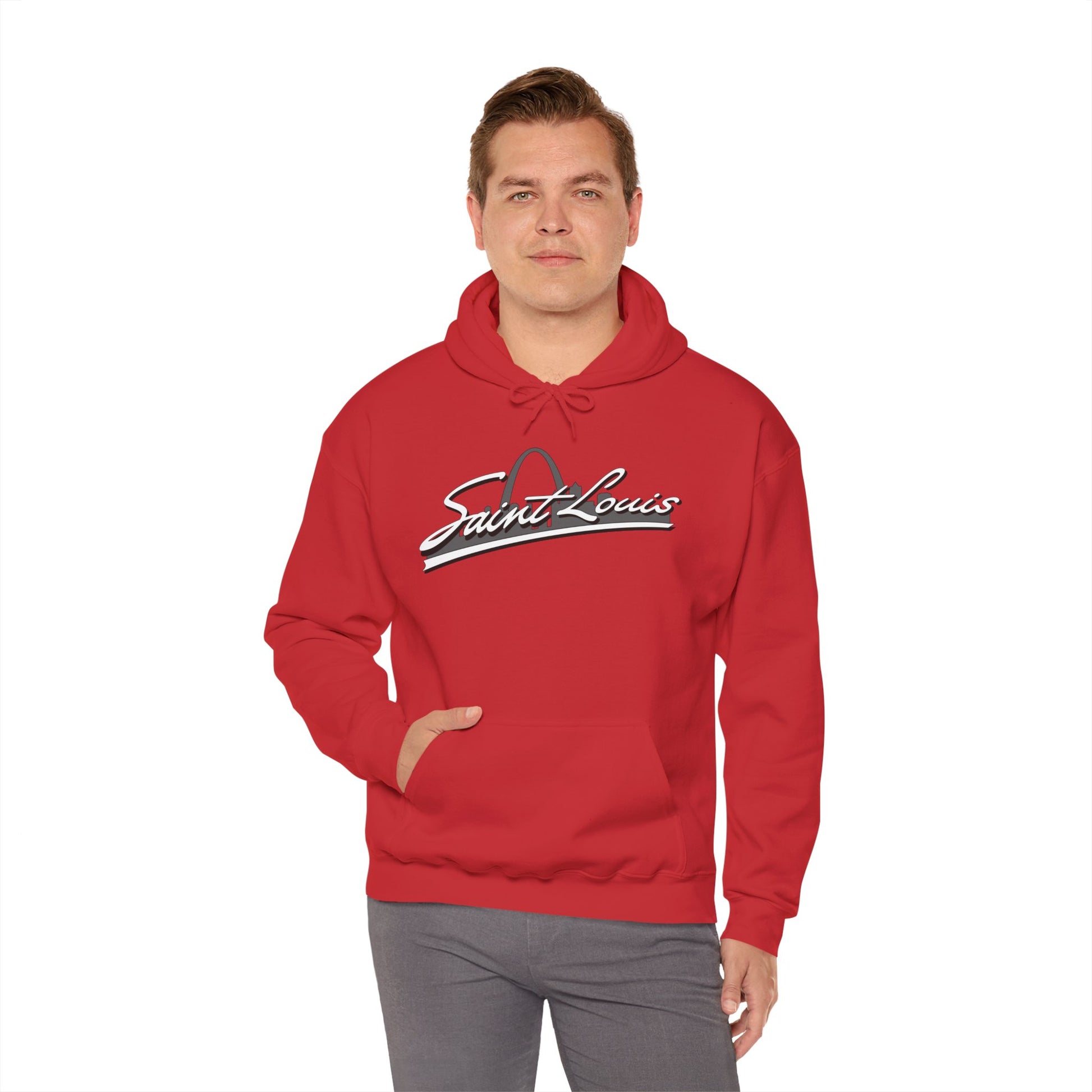 Saint Louis Graphic Hooded Sweatshirt Printify