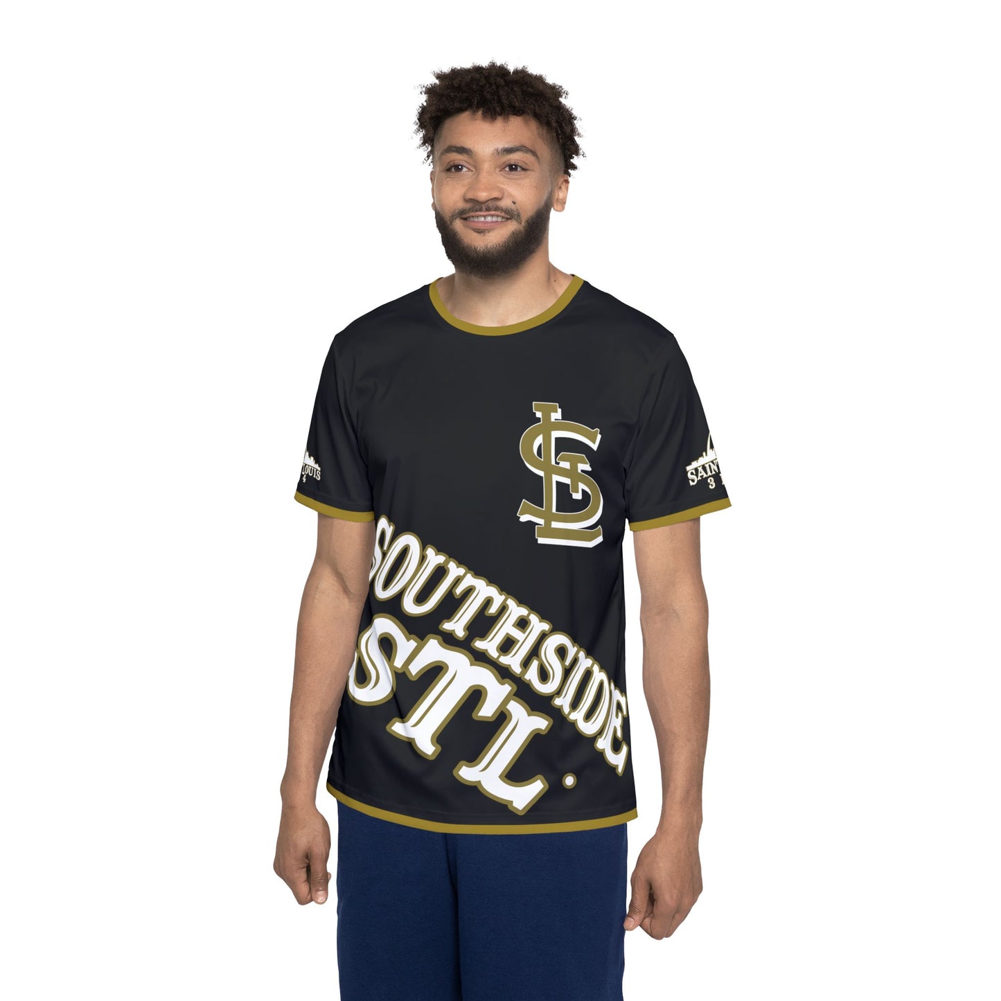 Southside STL All Over Print Sport Jersey (Black)– Gold Skyline Edition