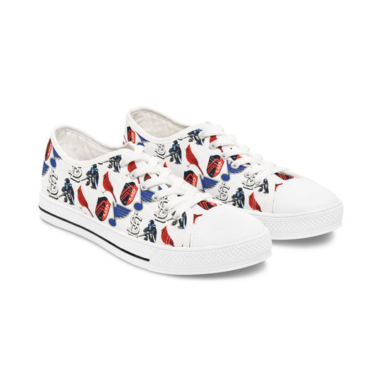 STL Sports Themed Women's Low Top Sneakers Printify
