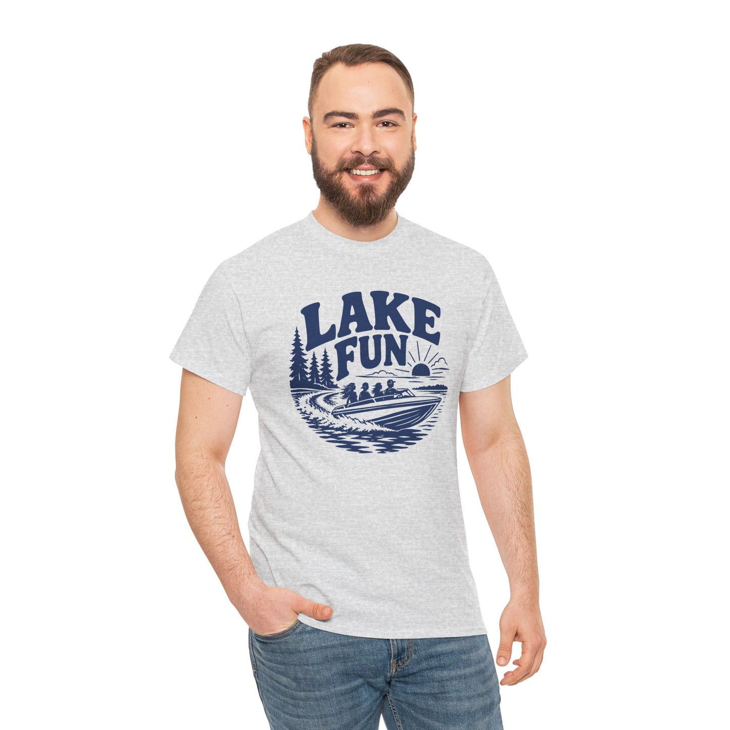 Lake Fun Boat T-Shirt — Vintage Lakeside Summer Tee