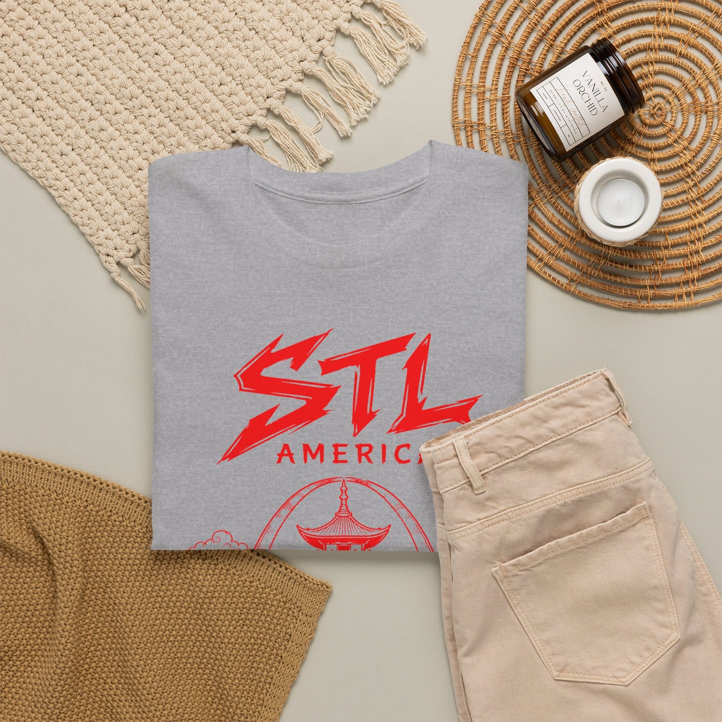 STL Americas Chinese Food T-Shirt — Retro Pagoda Graphic Tee