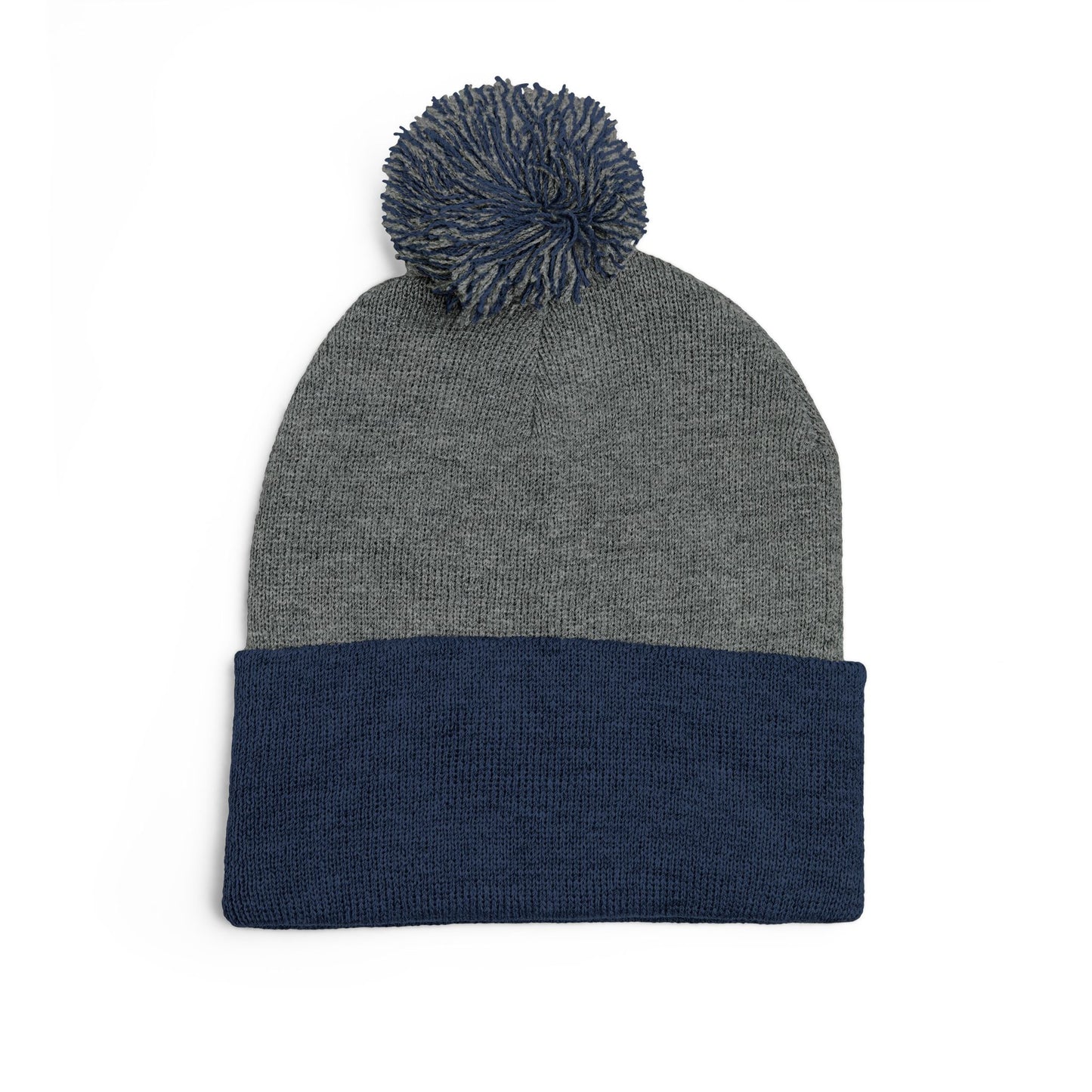 St. Louis Pom Pom Knit Cap — Embroidered Cuffed Beanie