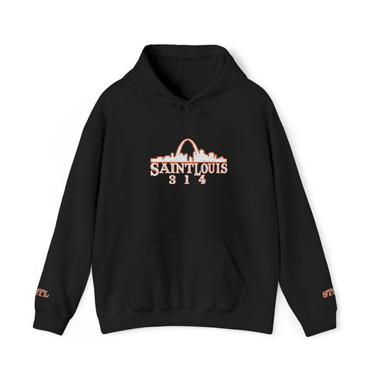 St. Louis Skyline Embroidered Hoodie Printify