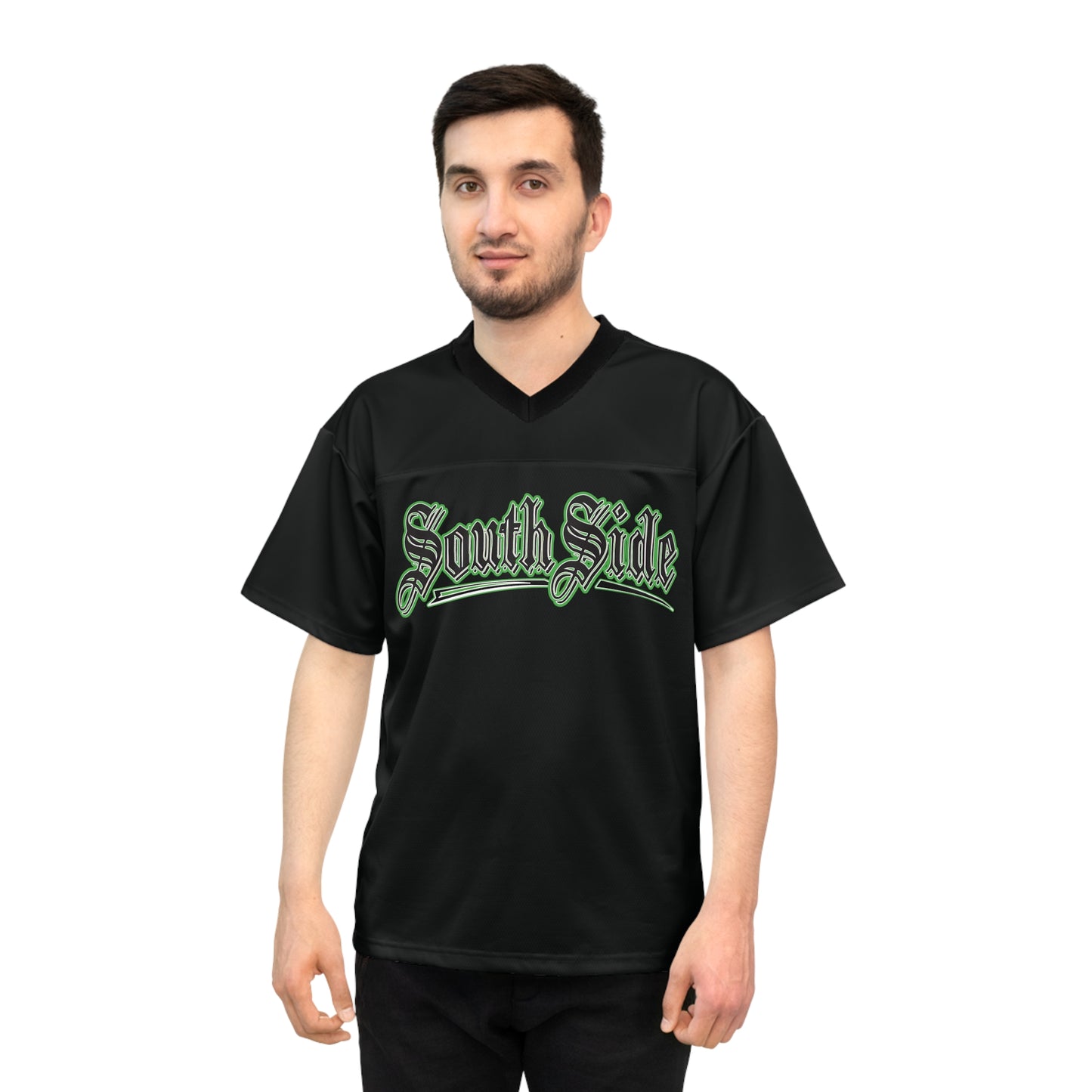 South Side Jersey - Casual Wear Green Outlined Lettering