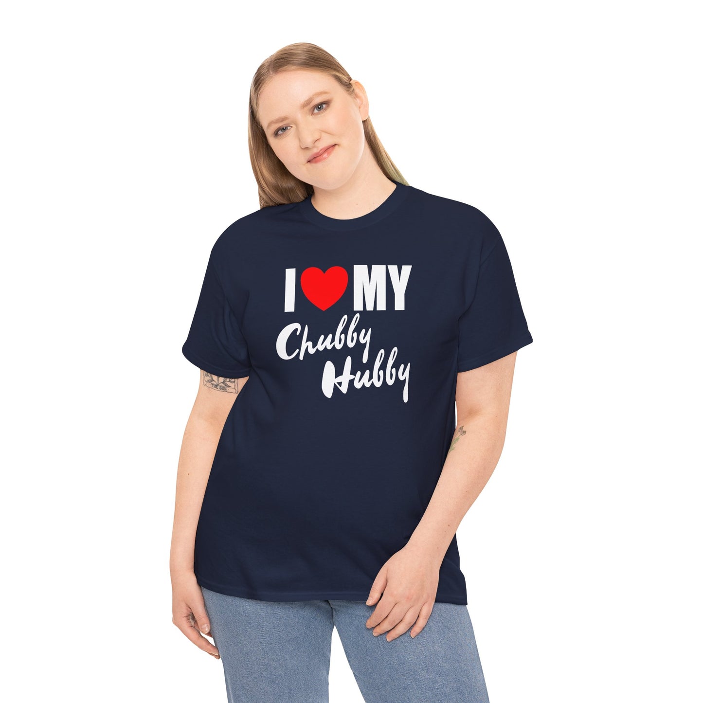 I Love My Chubby Hubby T-Shirt — Cute Couples Valentine Tee