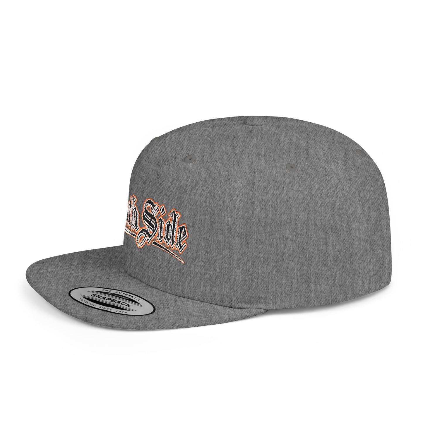 South Side Flat Bill Snapback Dark orange Printify