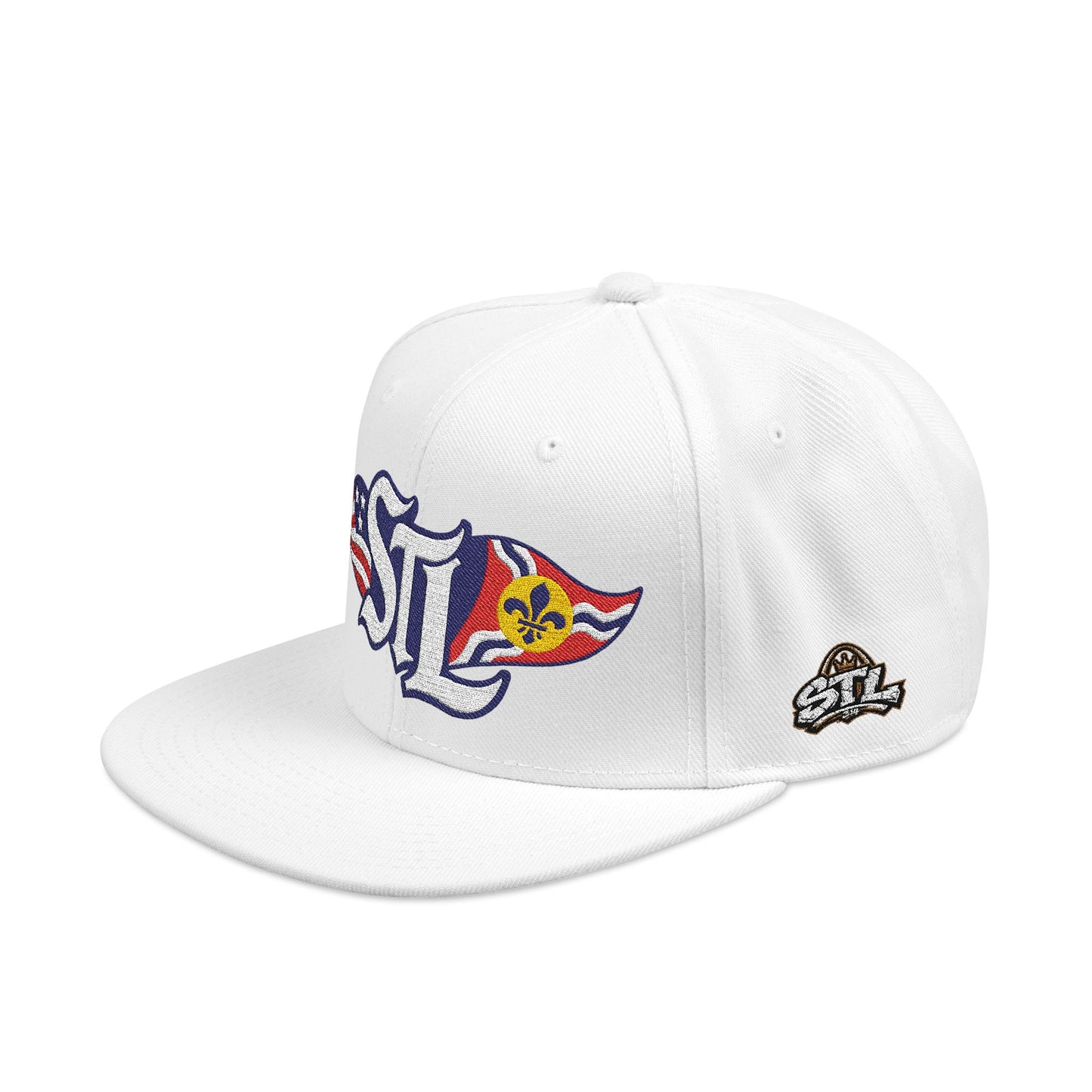 Otto 125‑978 STL Pride Embroidered Hat – Saint Louis Flag, American Flag & Gold Skyline