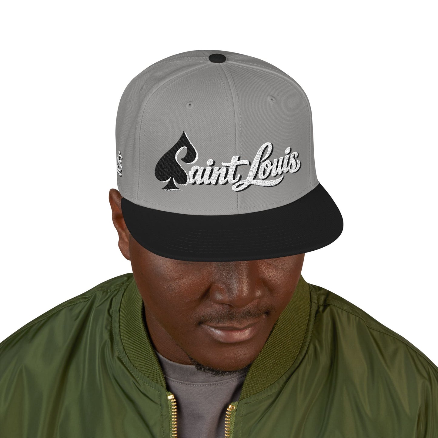 Embroidered 'Saint Louis' Snapback Hat