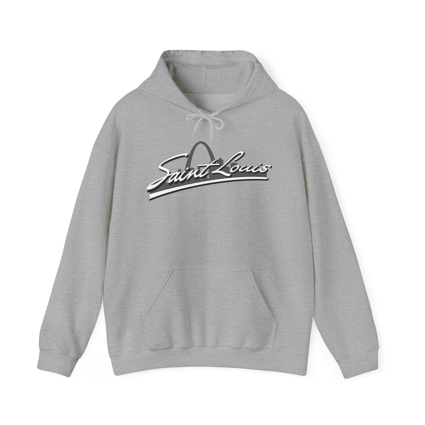 Saint Louis Graphic Hooded Sweatshirt Printify