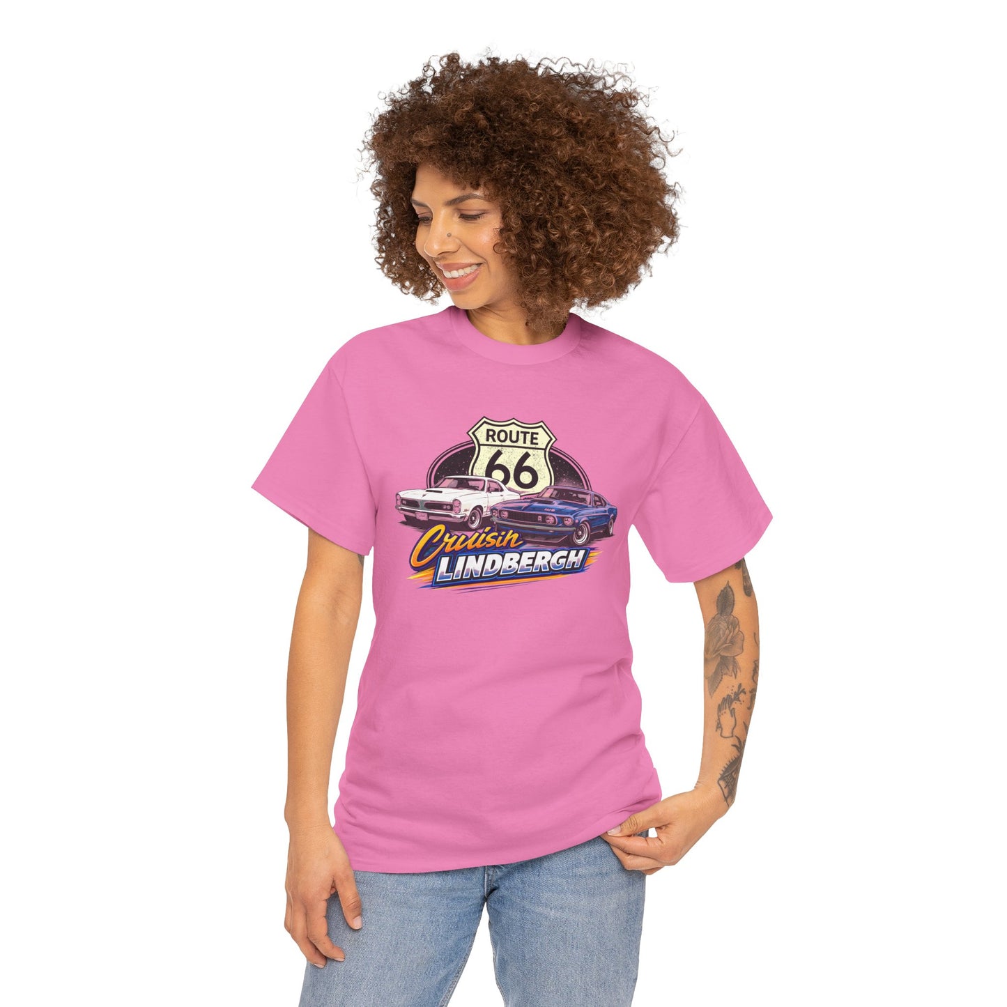 Route 66 Cruiser Tee — Classic Car "Cruising Lindbergh" T-Shirt