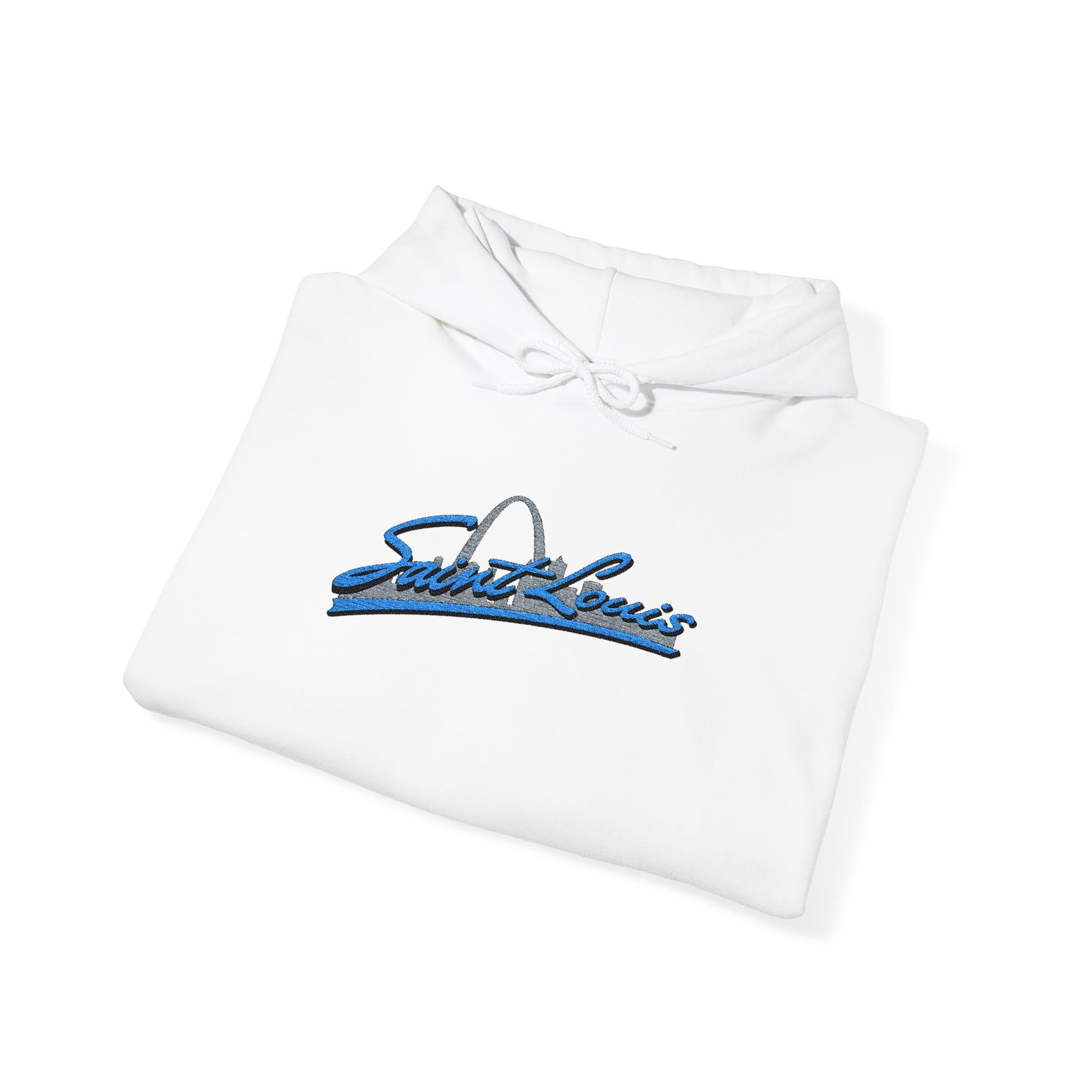 Embroidered Hoodie- Saint Louis Printify