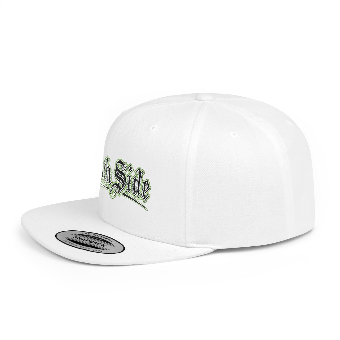 South Side Flat Bill Snapback Green outline Printify