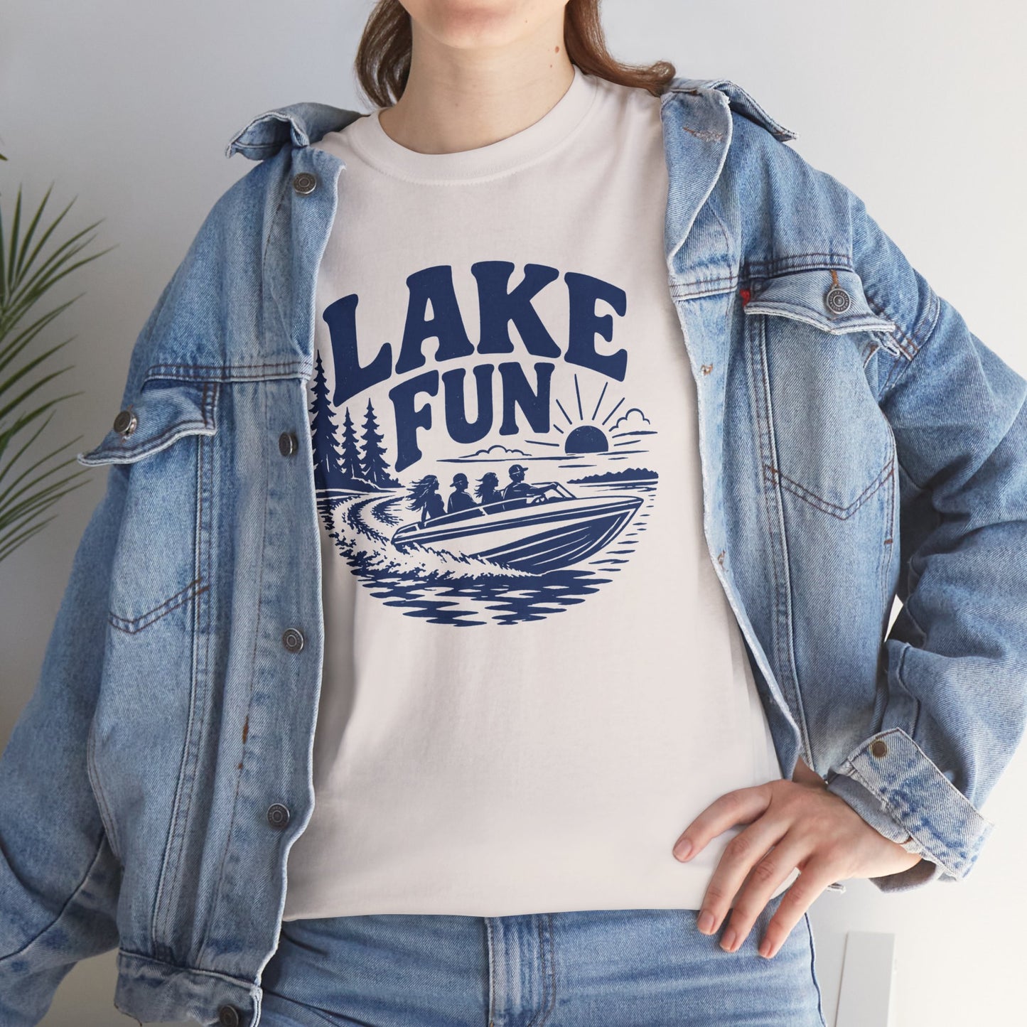 Lake Fun Boat T-Shirt — Vintage Lakeside Summer Tee