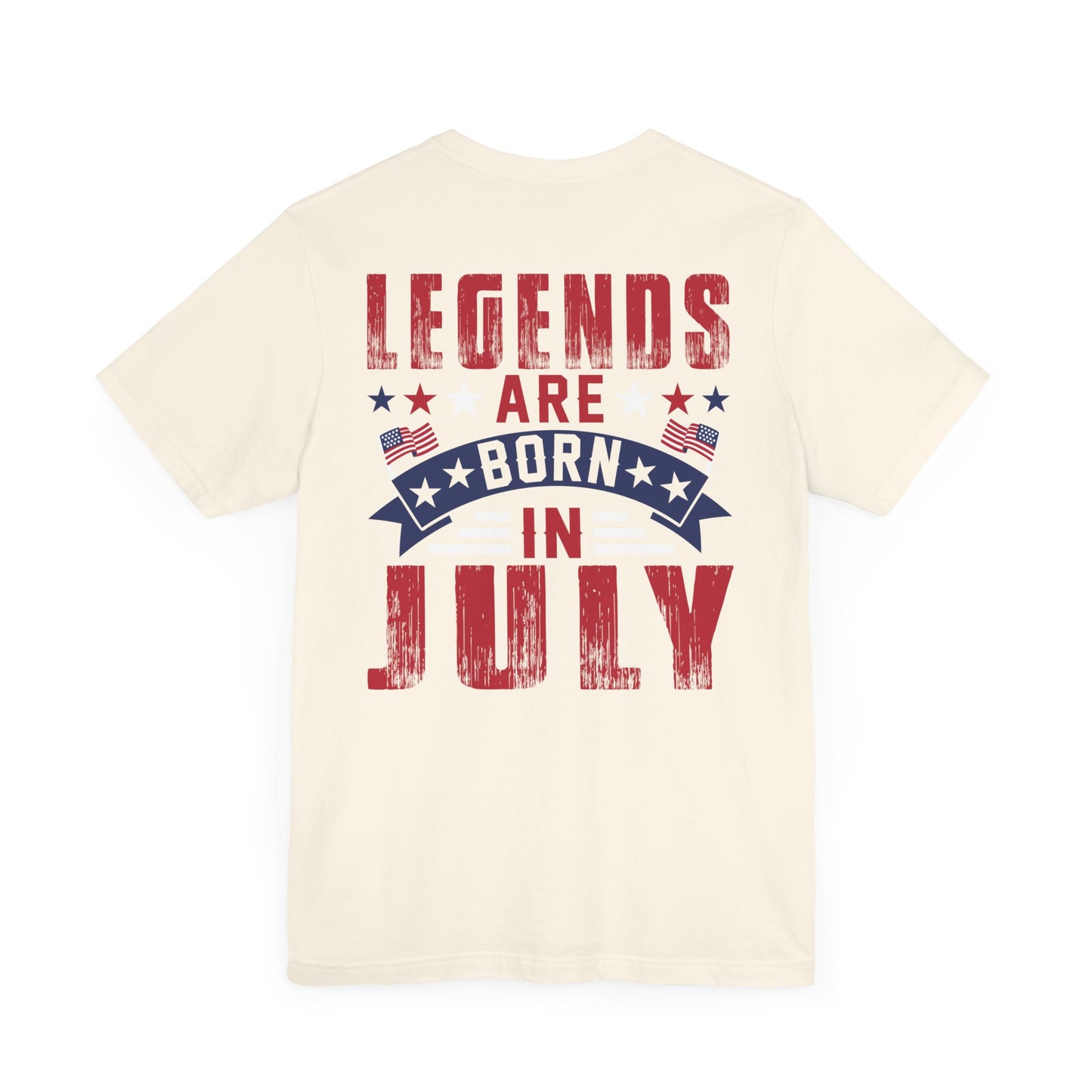 Legends Are Born in July Unisex Jersey Short Sleeve Tee Printify