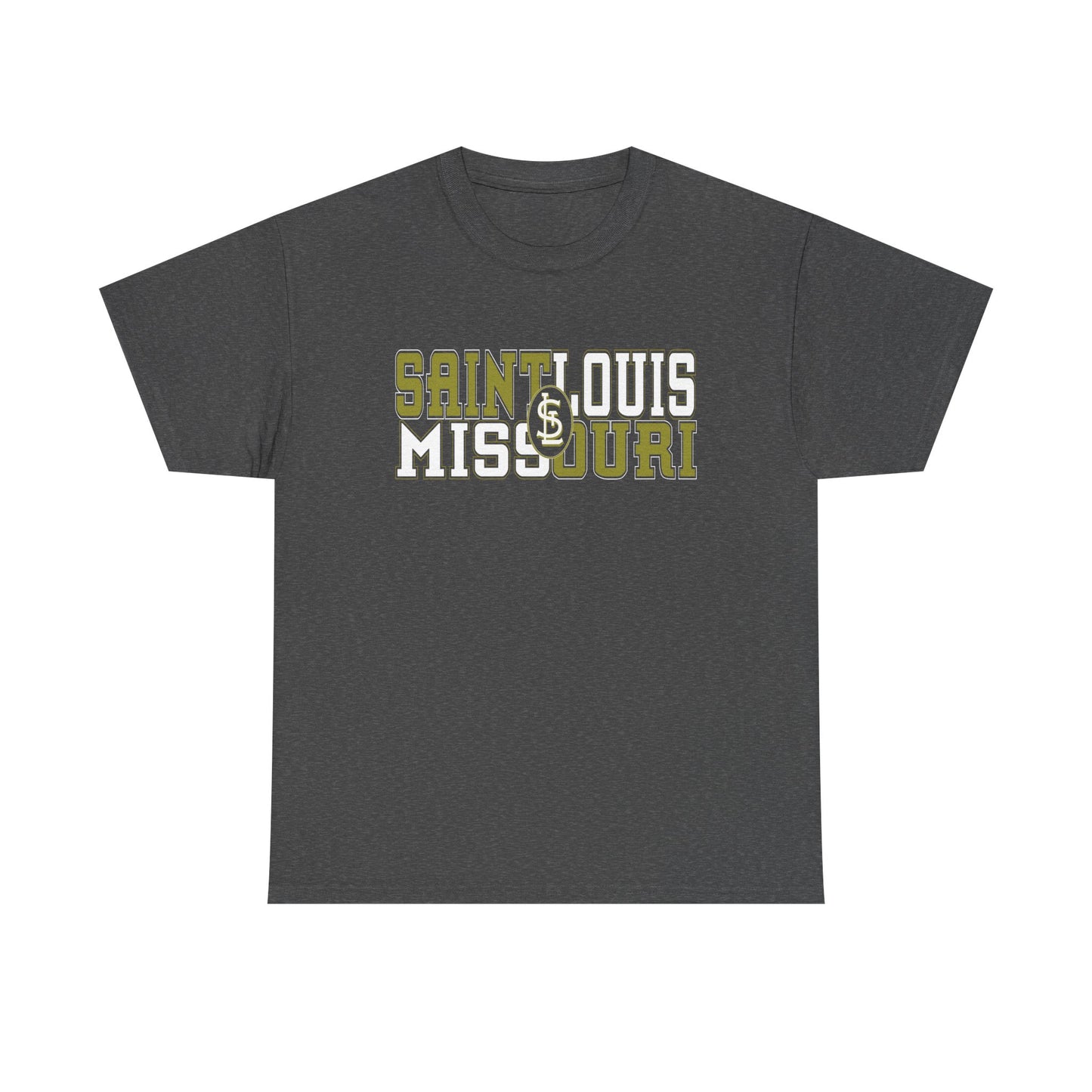 St Louis Missouri Gold & White Unisex Tee