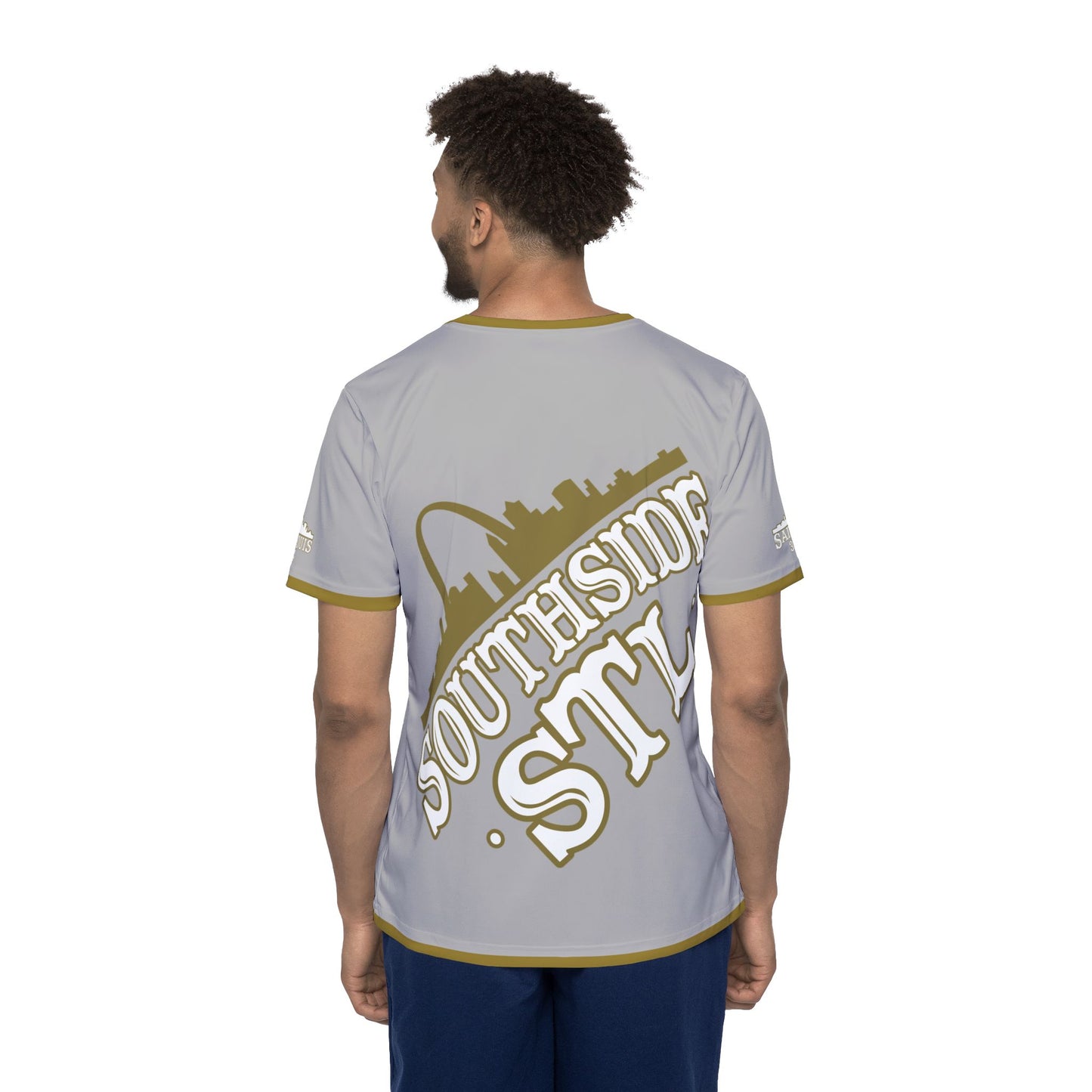 Southside STL All Over Print Sport Jersey (Light Grey)– Gold Skyline Edition