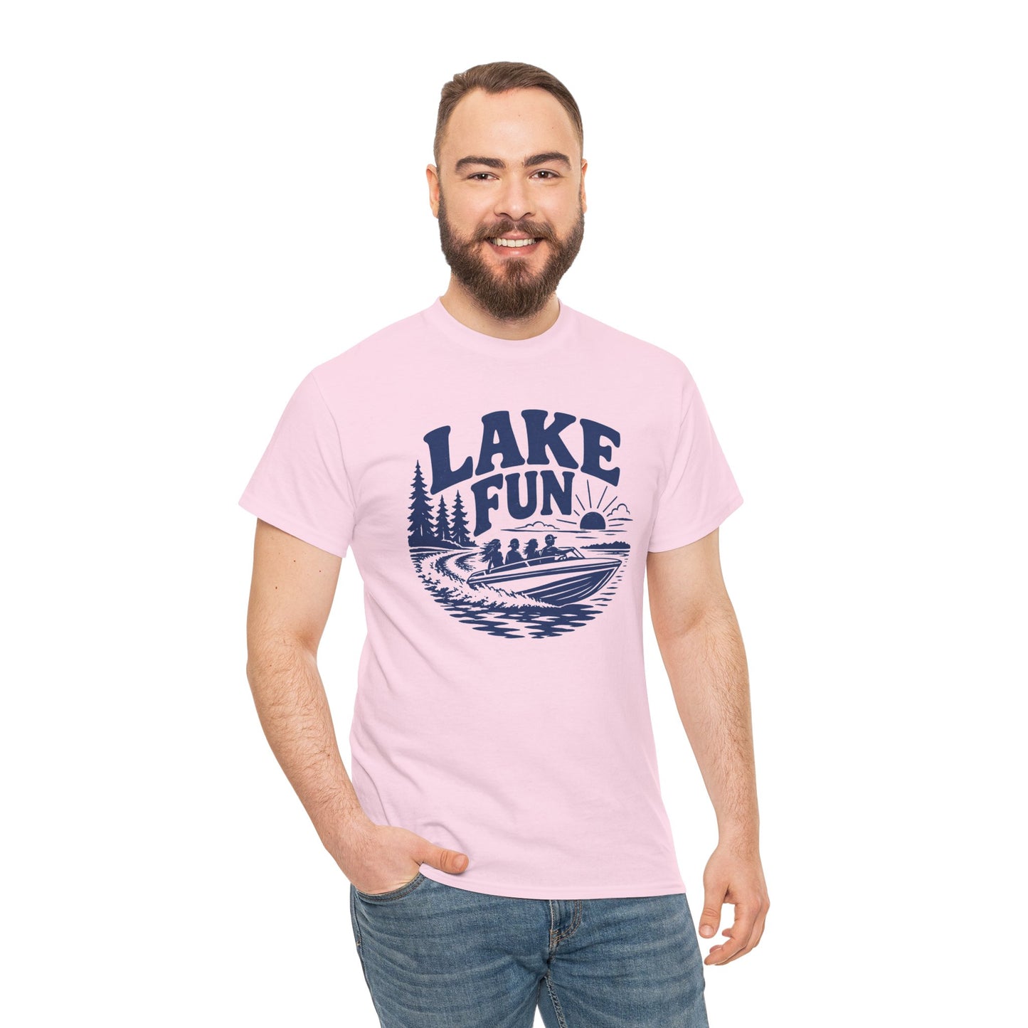 Lake Fun Boat T-Shirt — Vintage Lakeside Summer Tee