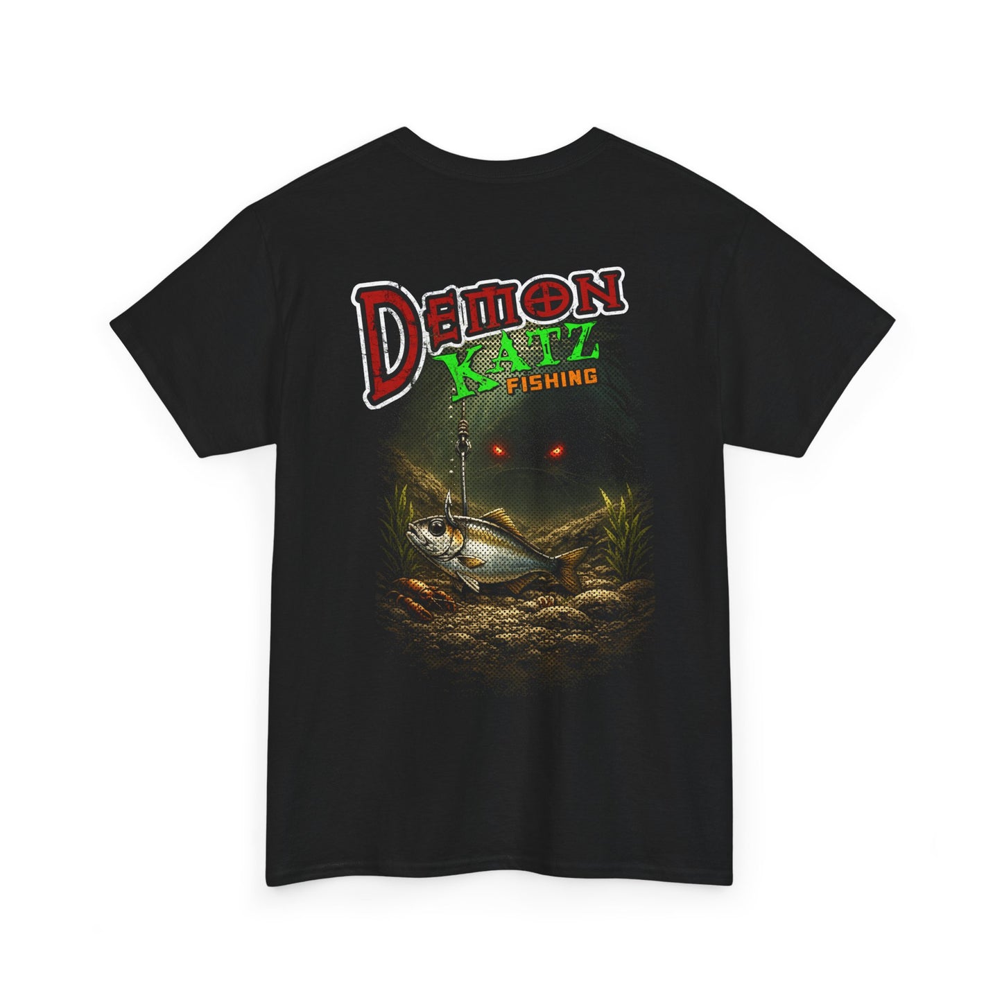 Fishing Tee — "Demon Katz" Graphic Shirt