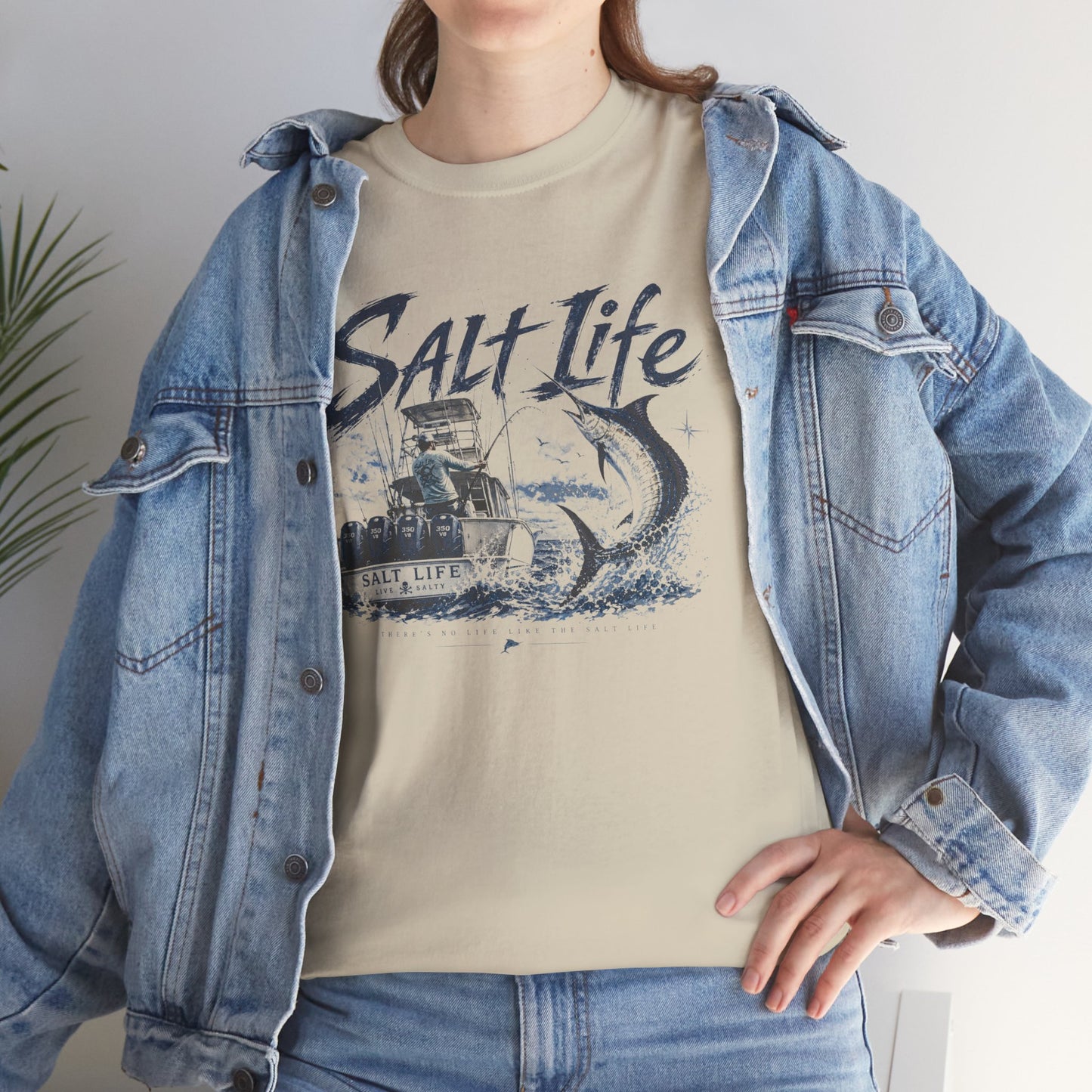 Salt Life Fishing Boat Graphic Tee – Coastal Ocean Lover T‑Shirt
