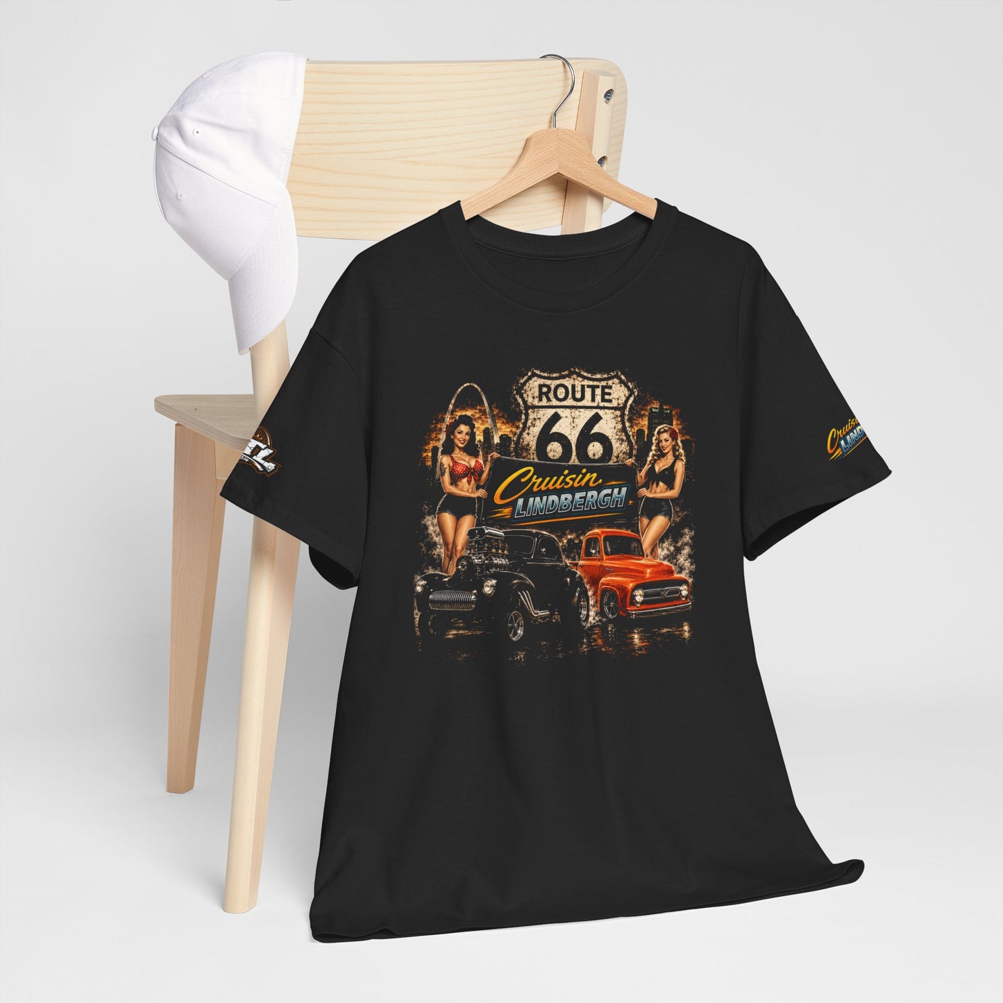 Route 66 Classic Truck T-Shirt — Retro Cruiser & Pinup Garage Tee