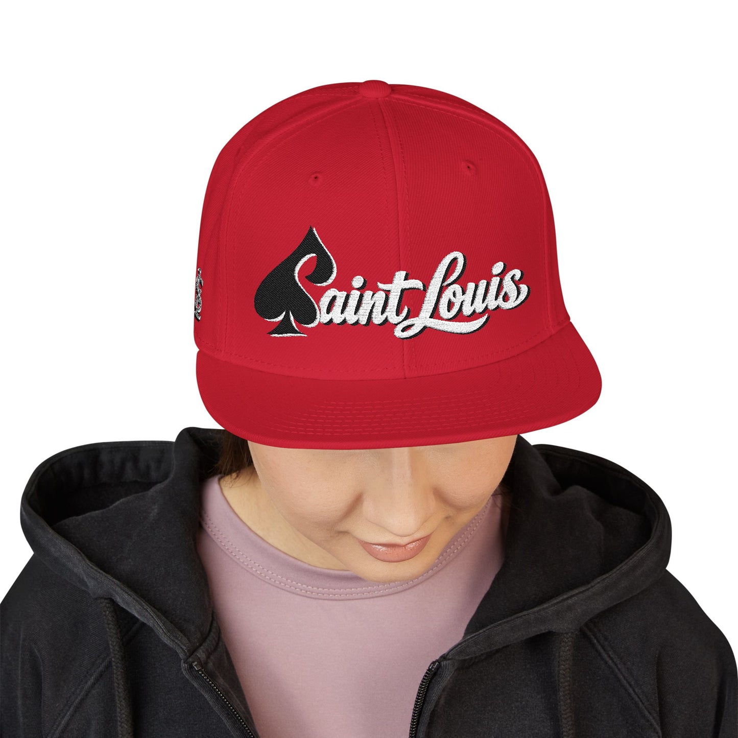 Embroidered 'Saint Louis' Snapback Hat