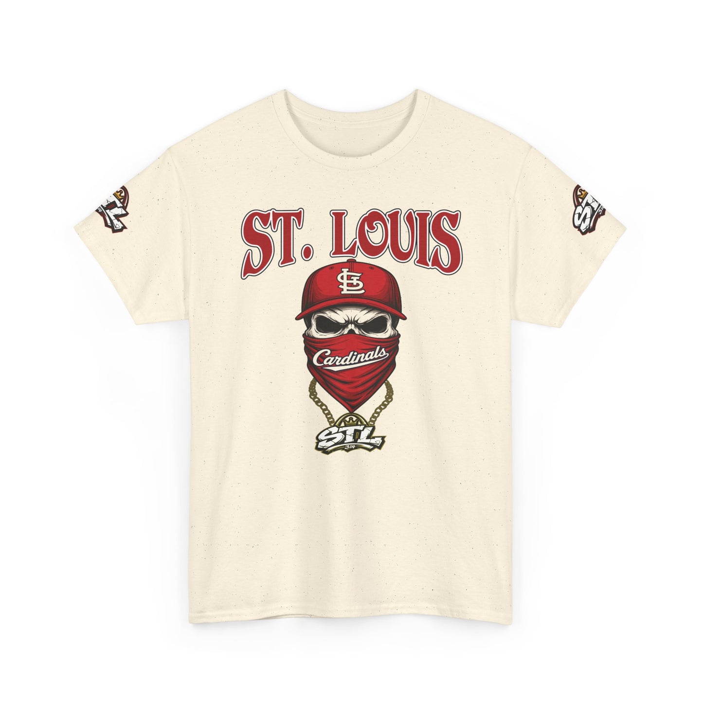 St. Louis Cardinals Masked Fan T-Shirt — STL Baseball Tee ⚠️ Contains AI-generated models
