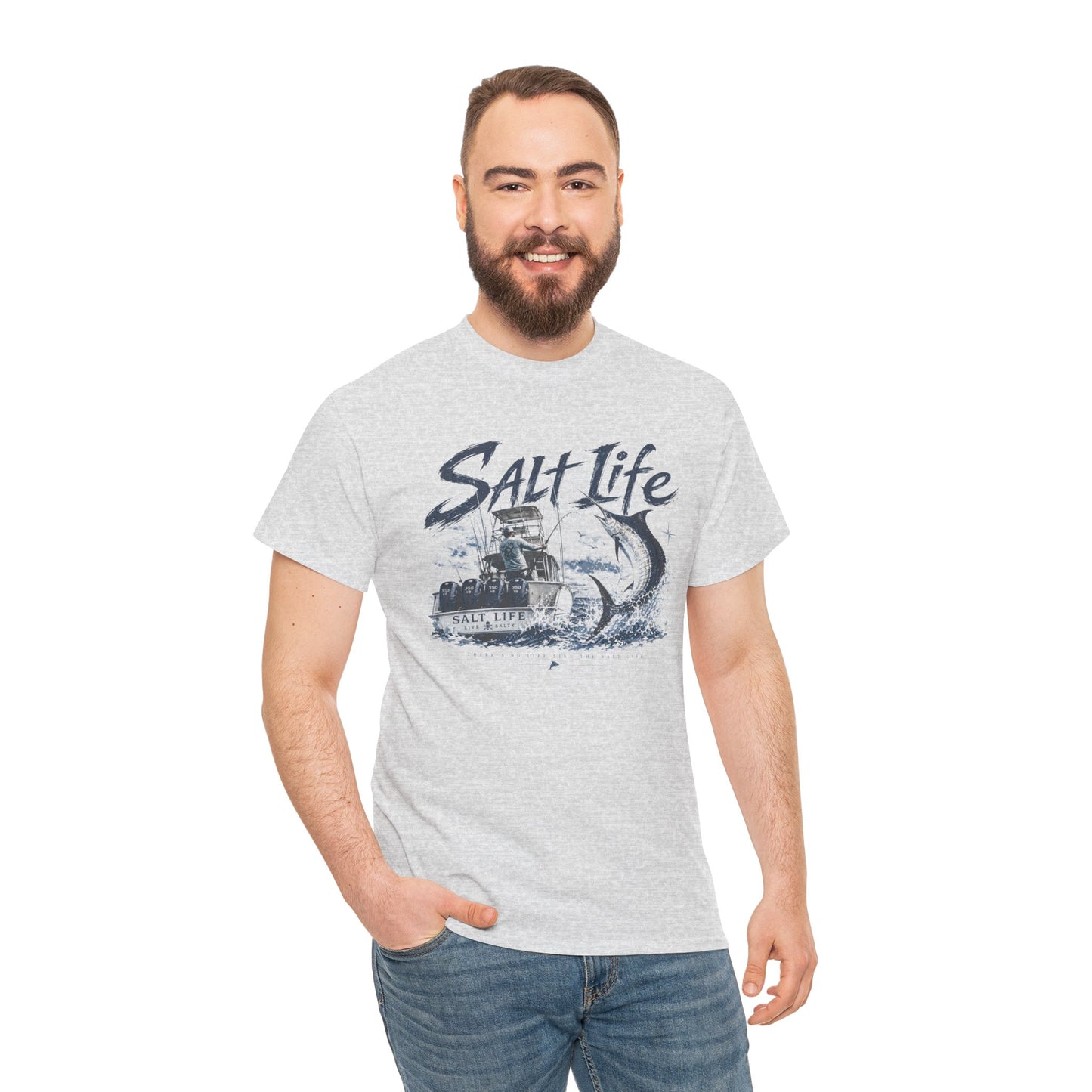 Salt Life Fishing Boat Graphic Tee – Coastal Ocean Lover T‑Shirt