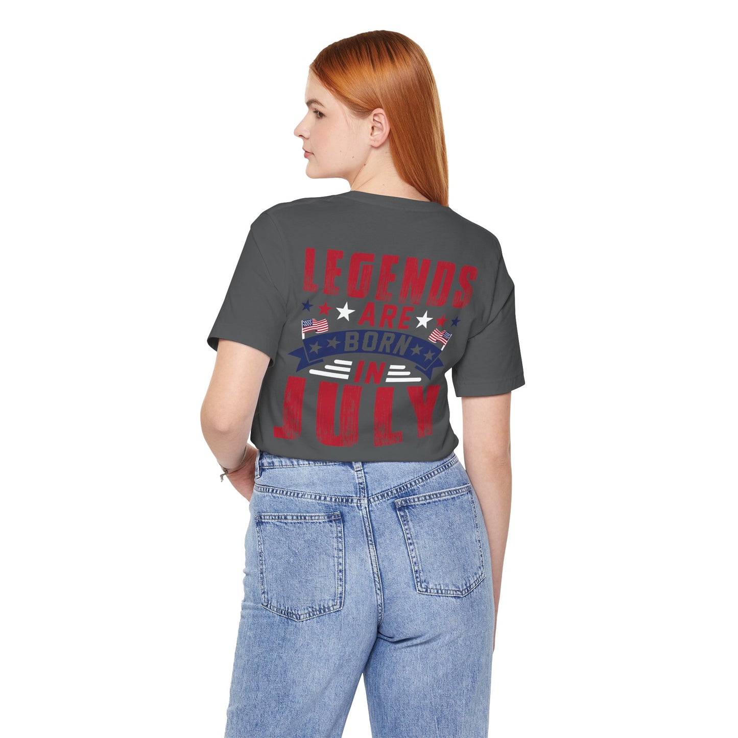 Legends Are Born in July Unisex Jersey Short Sleeve Tee Printify