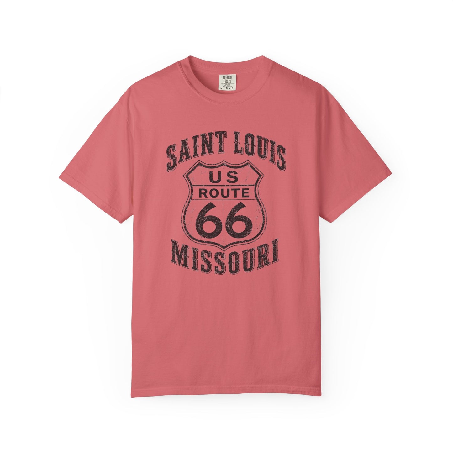 Route 66 Saint Louis Missouri T-Shirt — Vintage Road Trip Tee⚠️ Contains AI-generated models